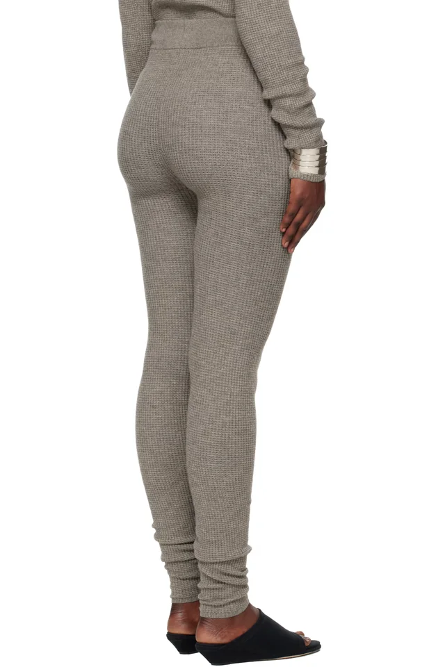 Fear of God ESSENTIALS Brown Holiday Waffle Leggings, photo 3 of 4 from SSENSE