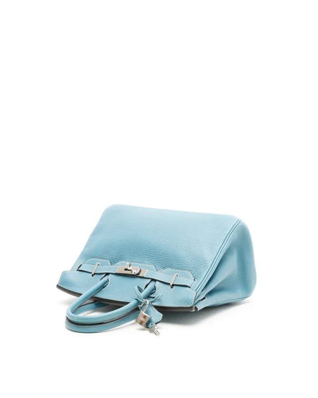 Hermès Birkin 30 Clemence Blue Jean Bag in Blue Clemence leather from A Retro Tale, photo 5 of 12
