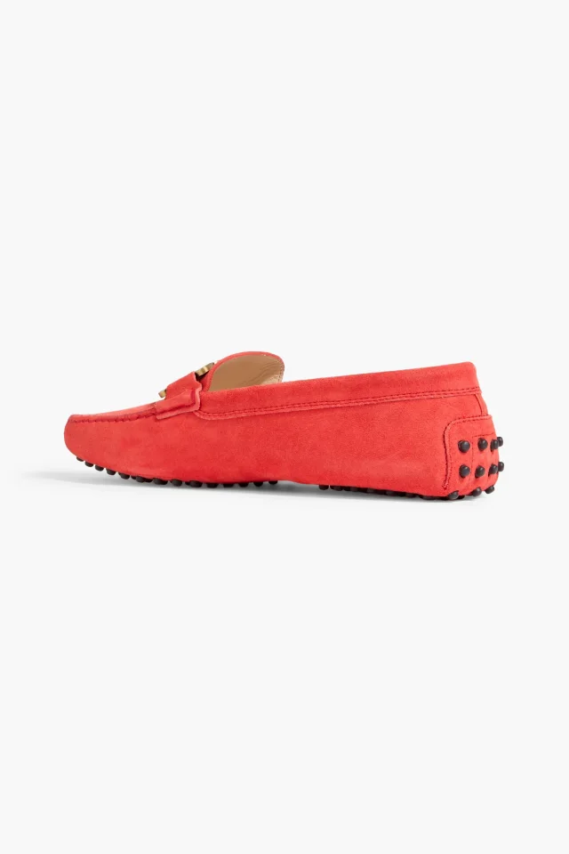 Tod's Logo-Embellished Suede Loafers, photo 3 of 4 from THE OUTNET