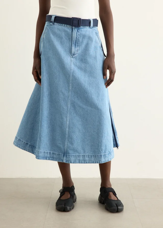 The North Face Women's Flared Denim Maxi Skirt in Blue from Incu, photo 1 of 1