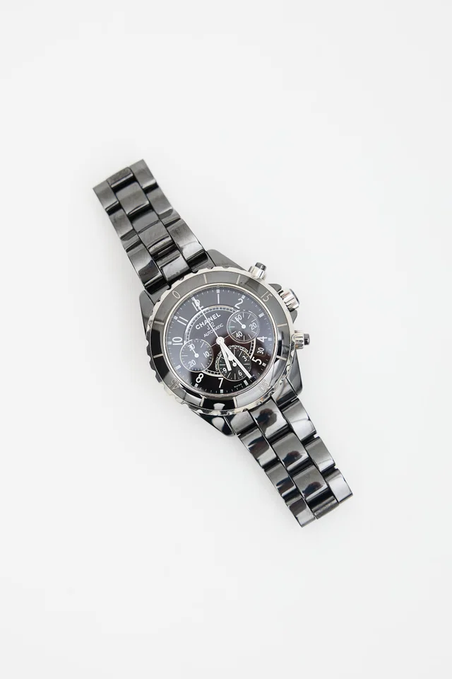 Chanel Ceramic J12 Chronograph 41mm Watch in Ceramic from VSP Consignment