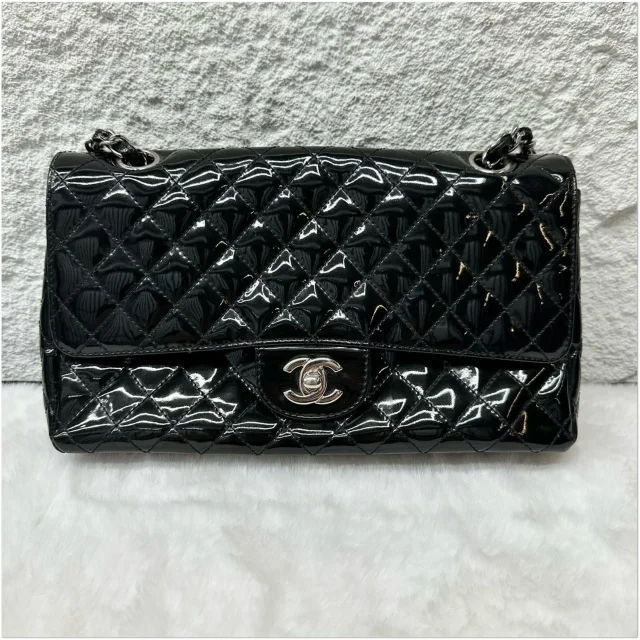 Chanel Quilted Classic Flap Bag in Black Patent leather from Luxury Promise, photo 1 of 1