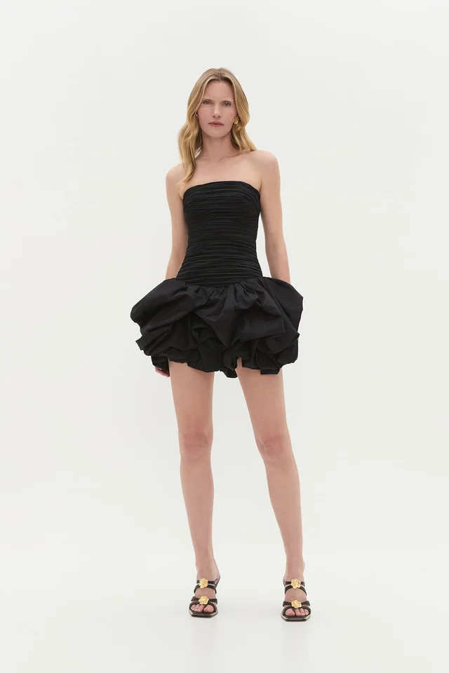 AJE Violette Bubble Hem Mini Dress in Black from Aje, photo 1 of 1