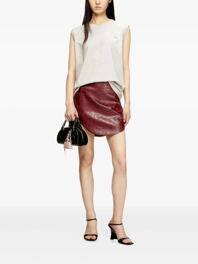 Diesel coated miniskirt with embossed motif, photo 2 of 2 from FARFETCH