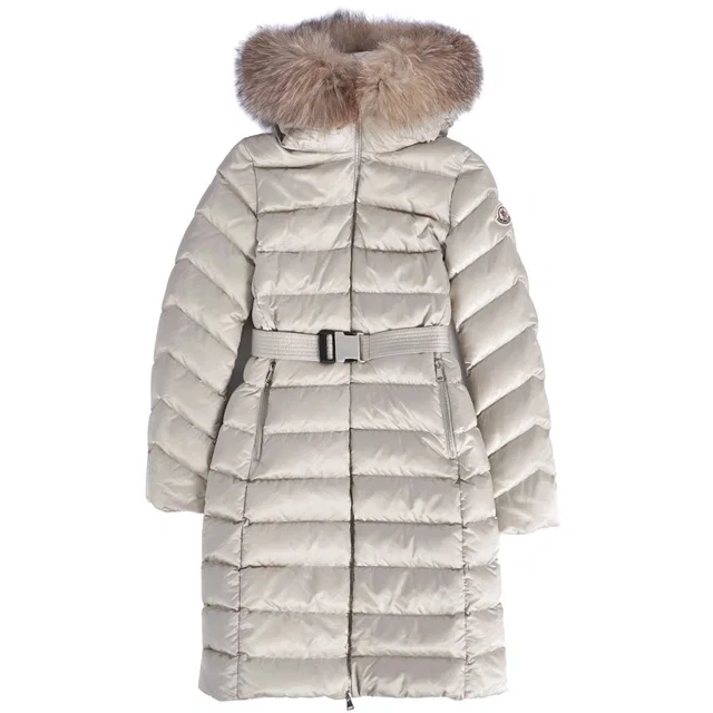 Moncler Coat Leersie Down in Nylon from The Reluxe