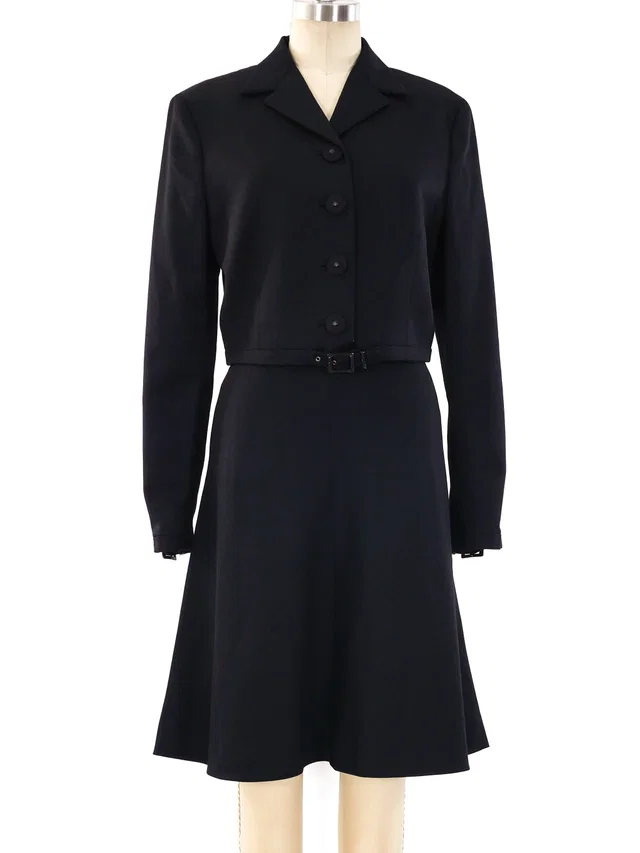 1996 Gianni Versace Cropped Wool Suit in Wool from Arcade Vintage