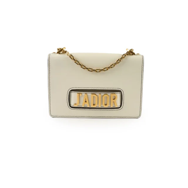 Dior J'Adior Flap Ivory/White in White Leather from The Purse Affair