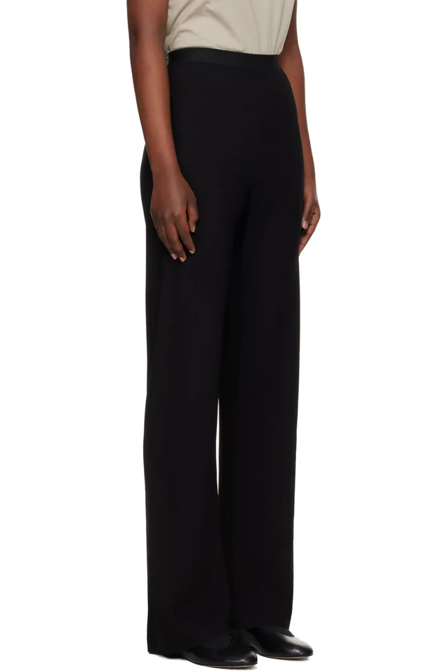 WARDROBE.NYC Black Crepe Bias Cut Trousers, photo 2 of 4 from SSENSE
