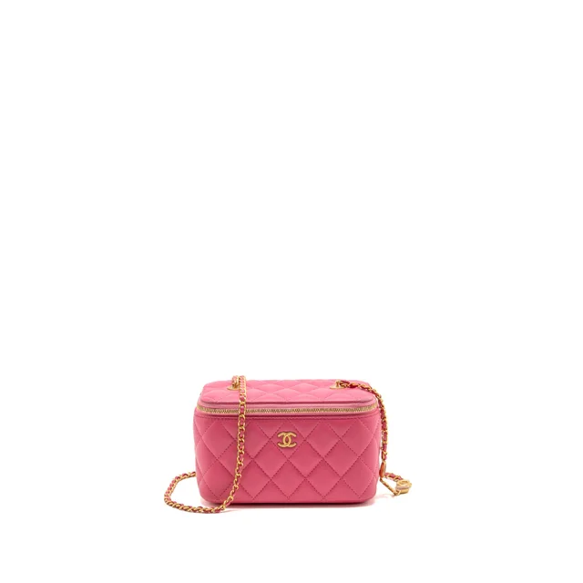 Chanel Long Vanity Case in Pink Lambskin from EMIER