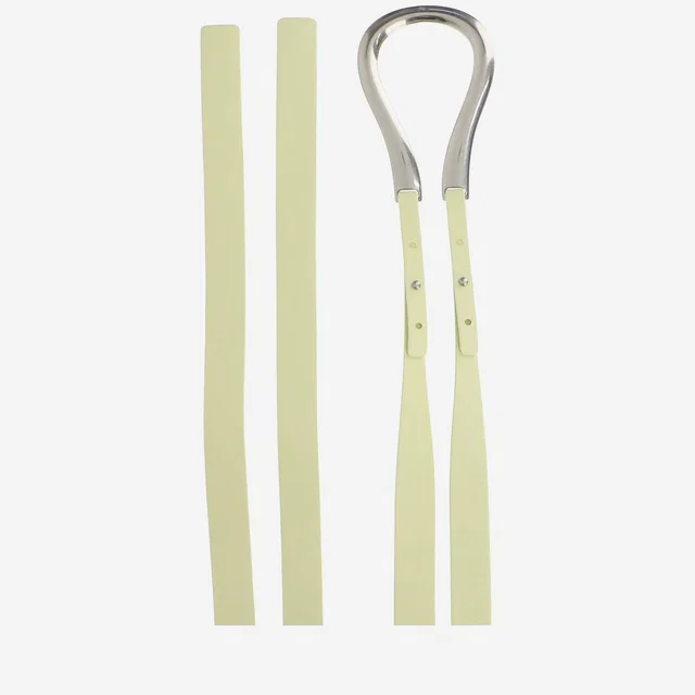 Bottega Veneta Double-Strap Calfskin Belt — White in White Calfskin from HEWI