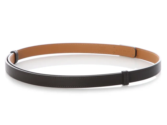 Hermès Bai Brun Odyssee Calfskin Kelly Belt 18 in Calfskin from Ann's Fabulous Finds, photo 4 of 7