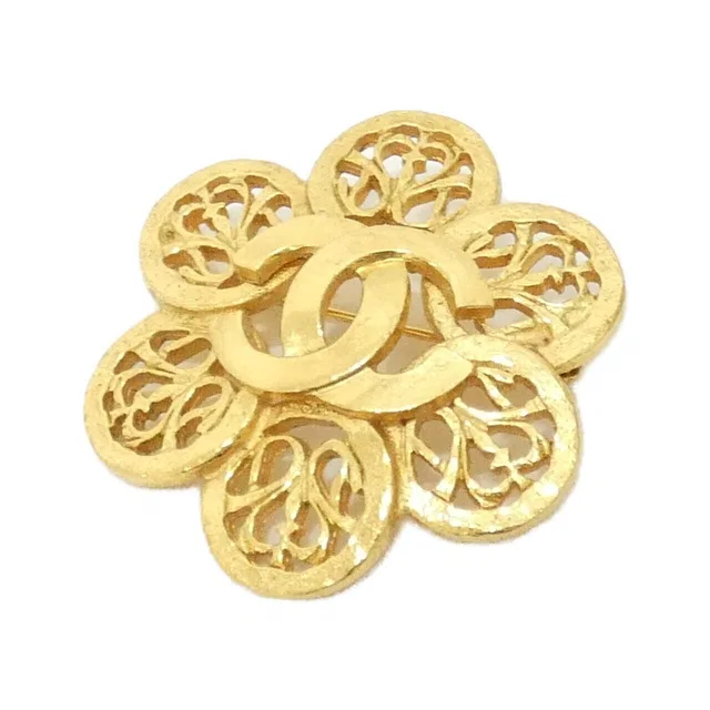 Chanel Vintage Brooch Gold in Gold from The Reluxe
