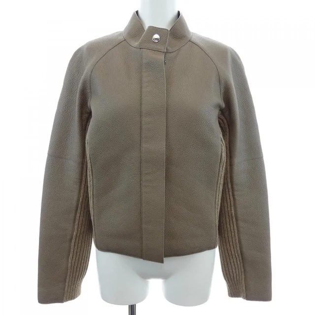 Hermès Jacket Beige in Beige Leather from The Reluxe