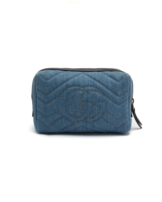 Gucci GG Marmont Denim Pouch in Denim from A Retro Tale, photo 2 of 6