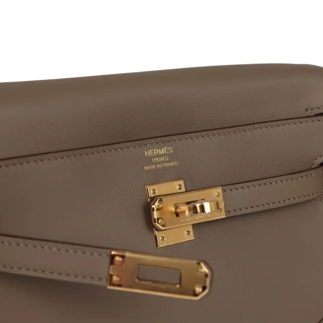 Hermès Kelly Moove Etoupe Swift Gold Hardware in Taupe Swift leather from Madison Avenue Couture, photo 10 of 12