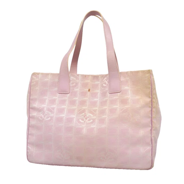 Chanel Tote Bag New Travel Nylon Pink Champagne Gold in Pink Nylon from The Reluxe