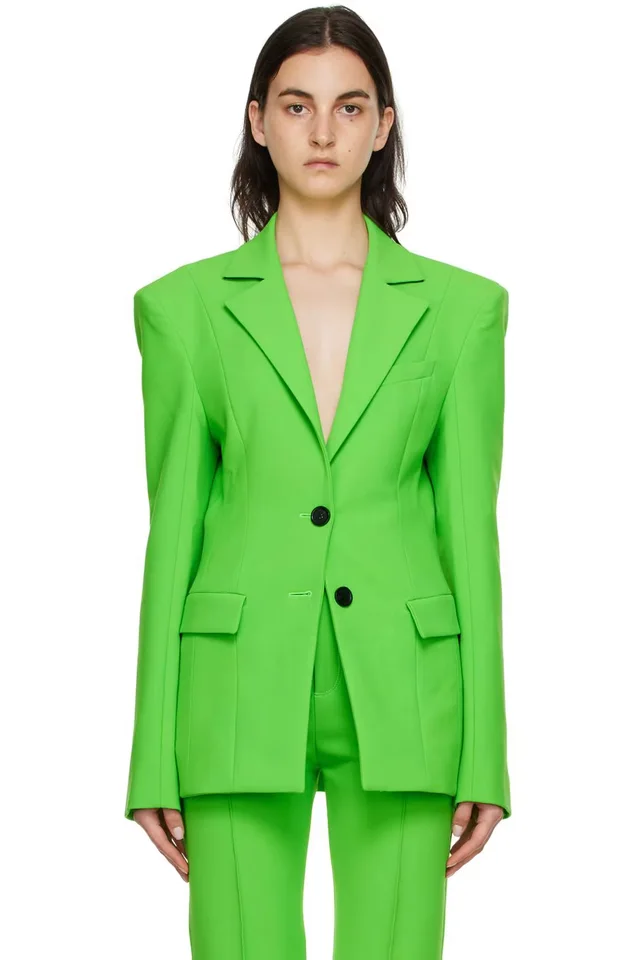 Kwaidan Editions Green Polyester Blazer, image 1 of 1 from SSENSE