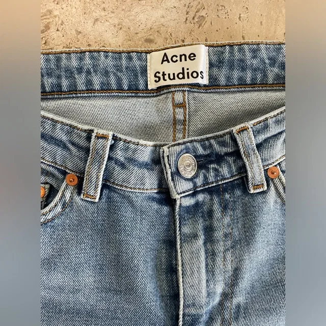 50% Off Rdy 4 Fall Sale Acne Studios Row Clean Light Vintage Wash Cropped Jeans in blue from Poshmark