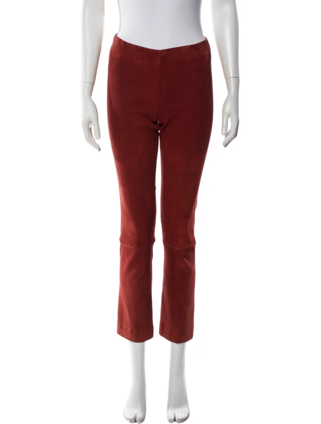 The Row pants in brown|red Suede from The RealReal