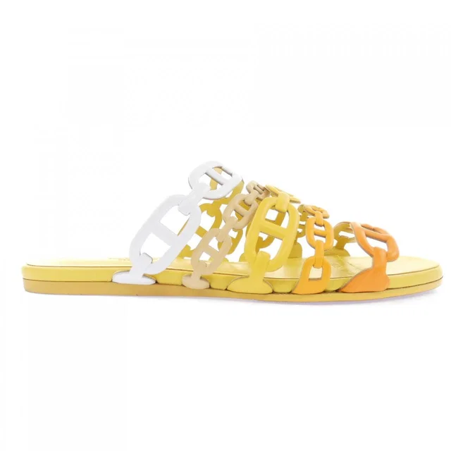 Hermès Thalassa Sandals Orange in Orange Nappa leather from The Reluxe