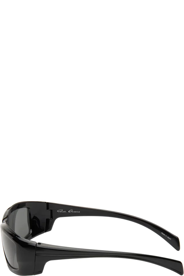 Rick Owens Black Temple Rick Sunglasses, photo 3 of 4 from SSENSE
