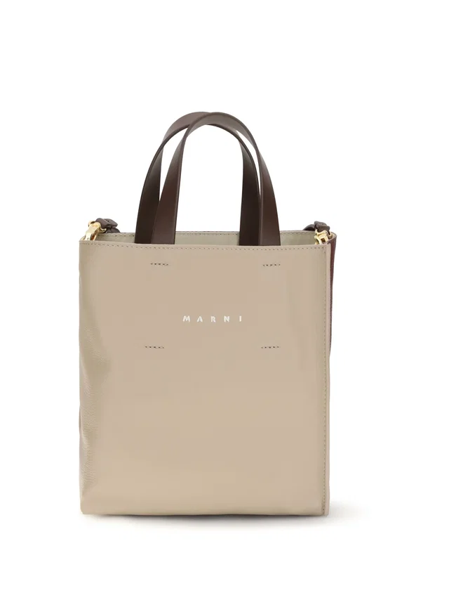 Marni Museo Mini Bag — Beige Calf Leather Bos Taurus in Beige Calfskin from HEWI