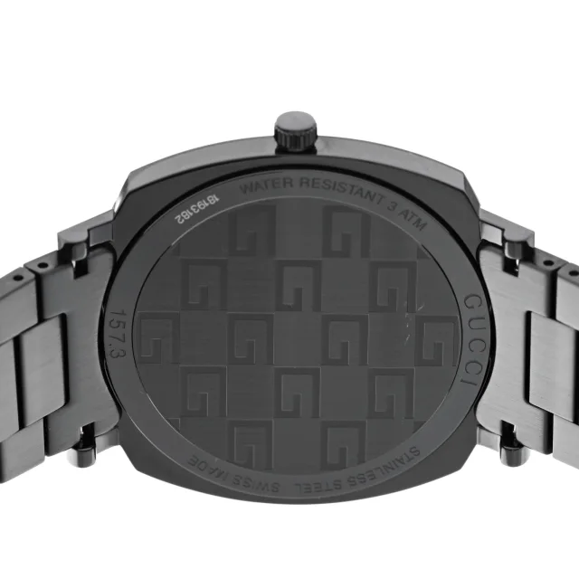 Gucci PVD Stainless Steel 38mm Grip Quartz Watch Black in Black from FASHIONPHILE, photo 4 of 5