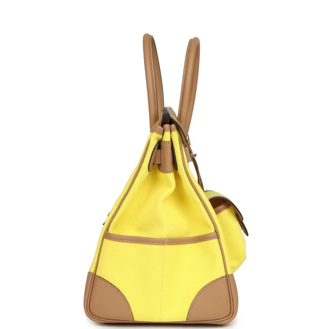 Hermès Birkin Cargo 35 Jaune Citron Toile and Chai Swift Palladium Hardware in Yellow Swift leather from Madison Avenue Couture, photo 2 of 2
