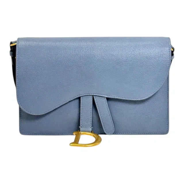 Dior Blue Strap Saddle Bag in Blue from Luxury Promise