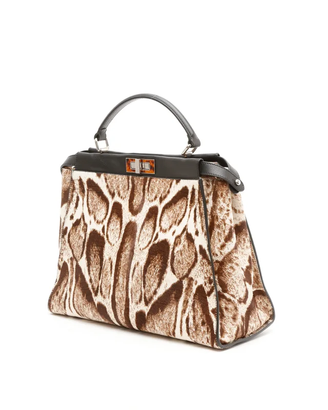 Fendi Large Ponyhair Pekaboo Bag in Leather from A Retro Tale, photo 2 of 8