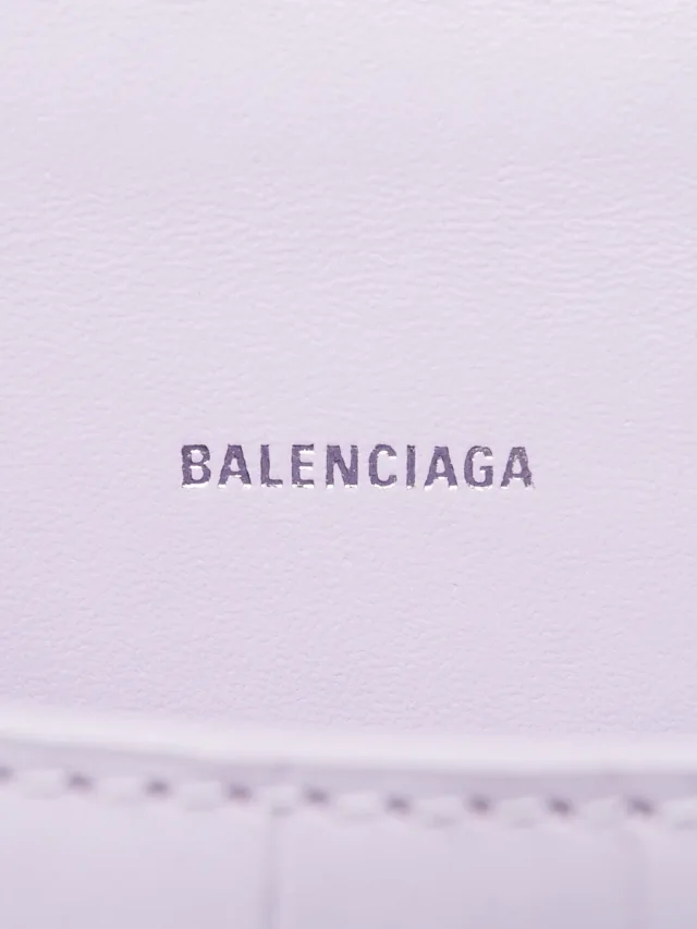 Balenciaga Lilac Croc Embossed Leather Hourglass XS Top Handle Bag in Purple Crocodile from Yoogis, photo 7 of 9