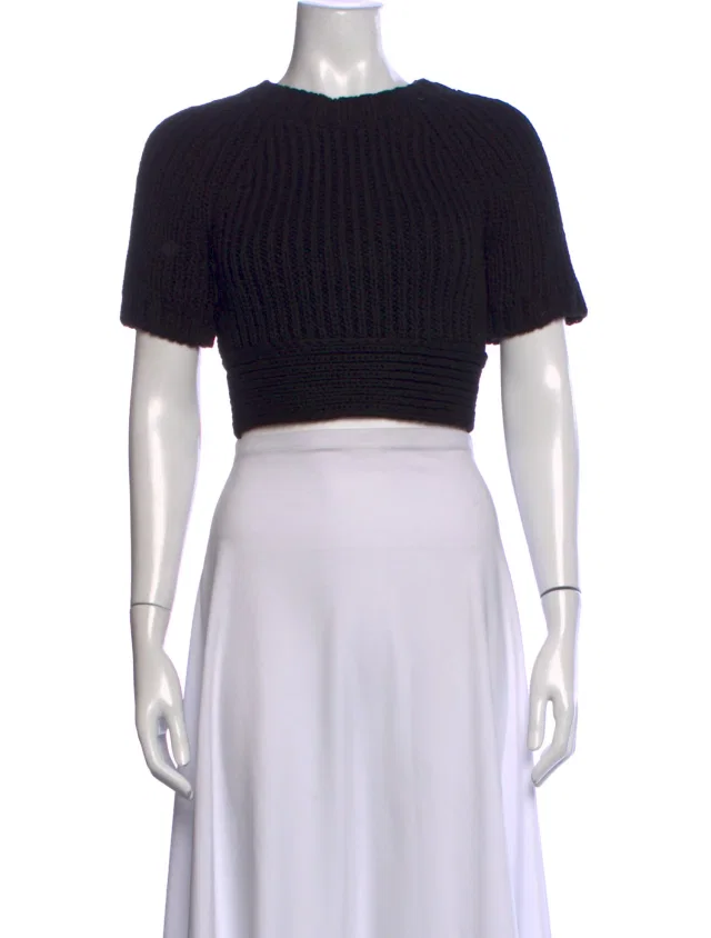 REDValentino Crew Neck Sweater w/ Tags in black from The RealReal