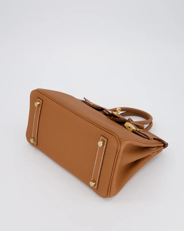 HOT* Hermès Birkin 25 Retourne Bag in Gold Togo leather from Sellier, photo 19 of 21