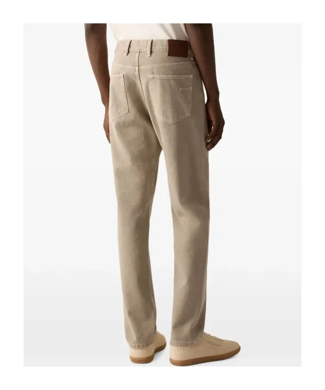 Zegna light taupe cotton Roccia pants, photo 4 of 5 from SENSER