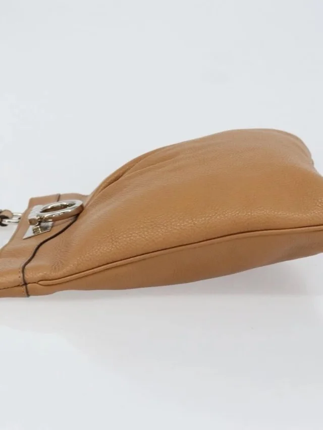 Ferragamo Gancini Shoulder Bag Leather Brown Silver in brown|red Leather from Poshmark, photo 7 of 16