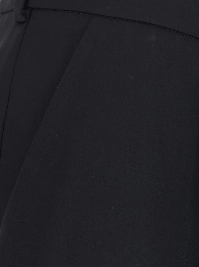 BALENCIAGA Black Straight-leg pants with Front Pleats in Wool for Women in Black 98% Wool 2% Elastane, photo 6 of 6 from Gaudenzi Boutique
