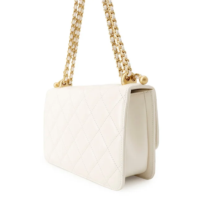 Chanel Matelasse ChainShoulder Bag WhiteAS2615 Calf Leather in Calfskin from GALLERY RARE, photo 2 of 2
