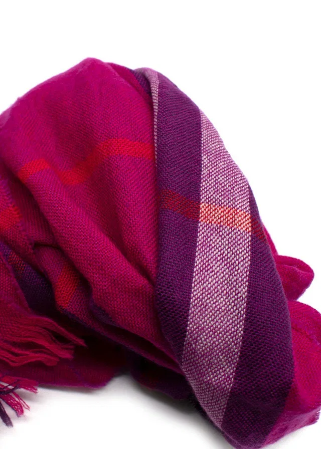 Burberry Fuchsia Check Scarf in Pink from HEWI