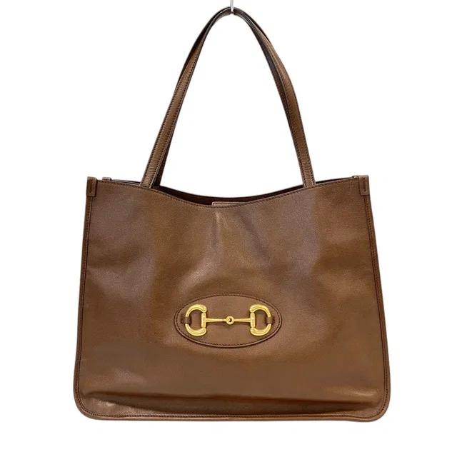 Gucci Horsebit 1955 Leather Tote Bag Brown in Brown Leather from The Reluxe