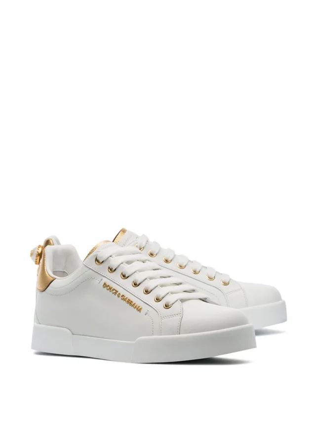 Dolce & Gabbana Portofino sneakers in nappa calfskin with lettering, photo 2 of 2 from FARFETCH