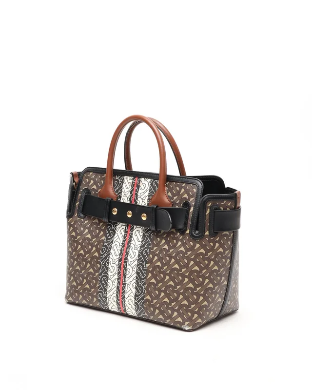 Burberry E Canvas Monogram Stripe Belt Tote Bag in Canvas from A Retro Tale, photo 2 of 16