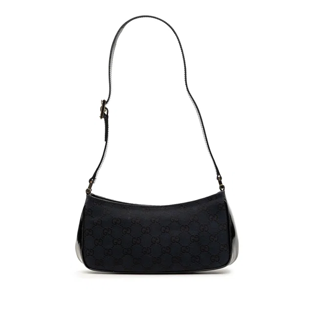 Blue Gucci GG Canvas Shoulder Bag in Blue Canvas from Designer Revival