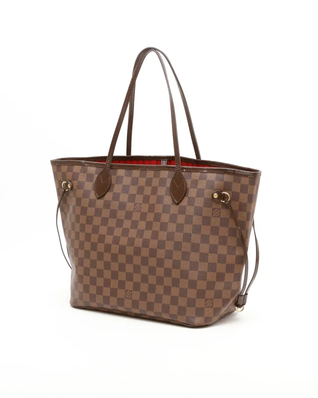 Louis Vuitton Damier Ebene Neverfull MM Tote Bag in Brown Canvas from A Retro Tale, photo 3 of 9
