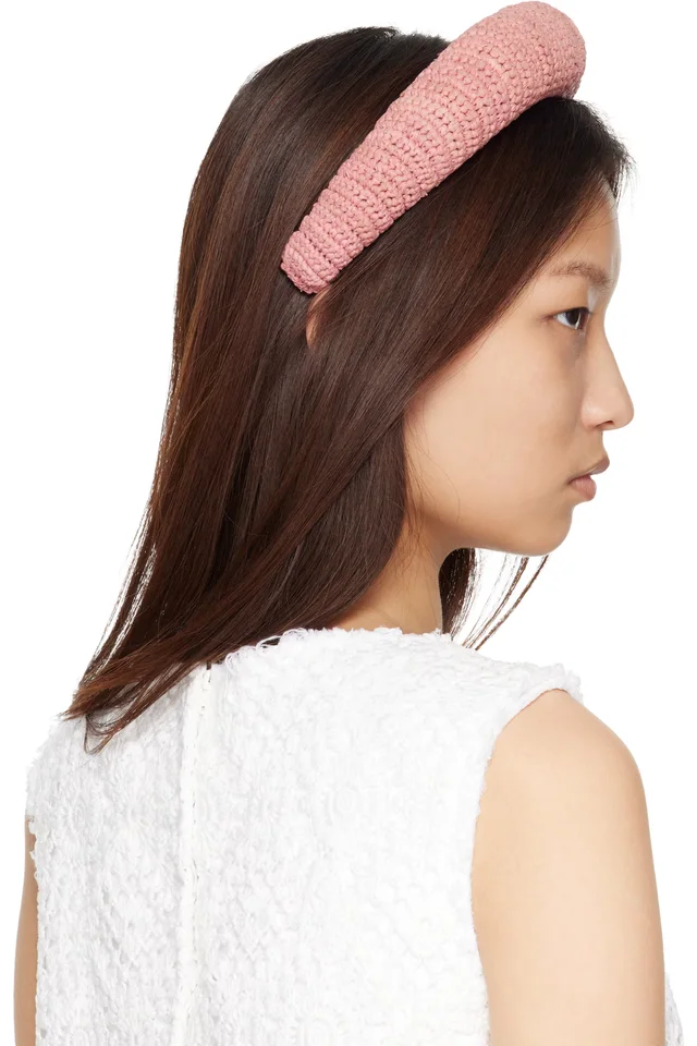 Vivienne Westwood Pink Raffia Headband, photo 3 of 3 from SSENSE