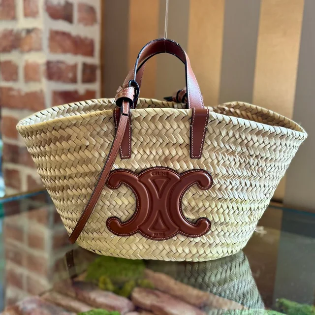 Celine Teen Classic Panier Bucket Bag in gold|brown|red Calfskin from Poshmark, photo 1 of 1