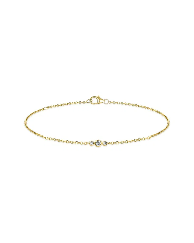 MaxColor 10K 0.09 ct. tw. Lab-Grown Diamond Trio Bracelet, image 1 of 1 from Rue La La