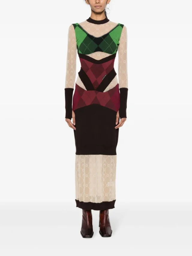 Marine Serre Wool Long Dress, photo 4 of 5 from Balardi