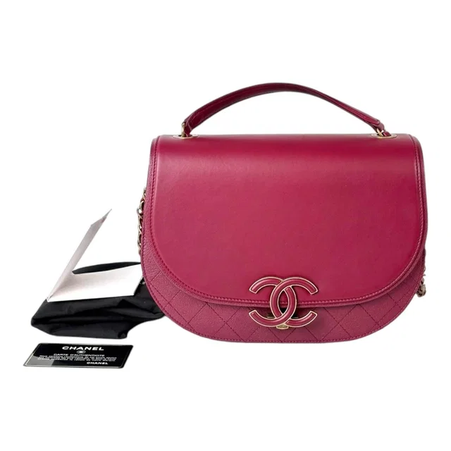 Chanel Burgundy CoCo Curve Top Handle with Chain Strap Bag in Burgundy from Luxury Promise