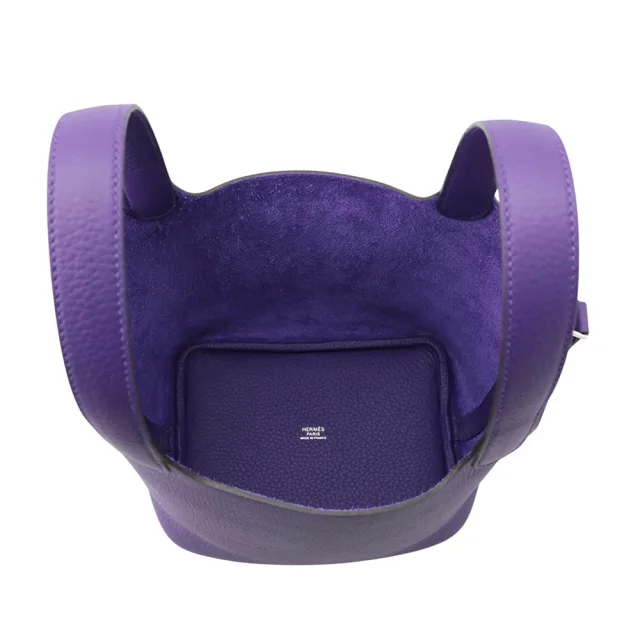 Hermès Picotin Lock Purple Taurillon Clemence Size PM in Purple Clemence leather from GALLERY RARE, photo 5 of 7