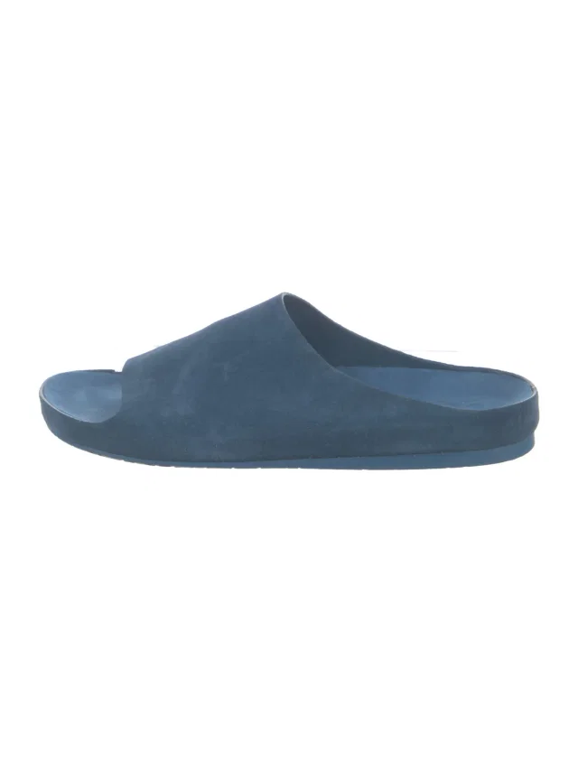 Loewe Suede Slides in blue Suede from The RealReal